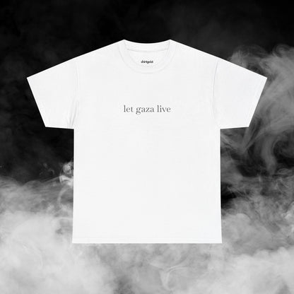 Shirtgeist Let Gaza Live Shirt — lifestyle photo