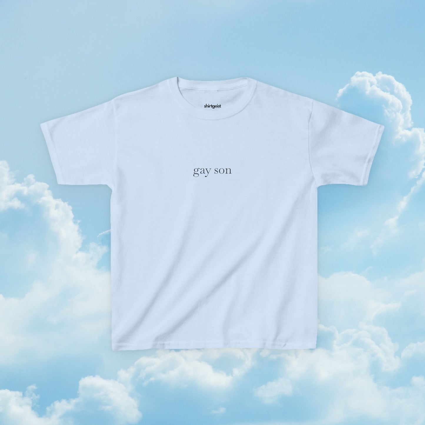 Shirtgeist Gay Son Baby Tee — back view