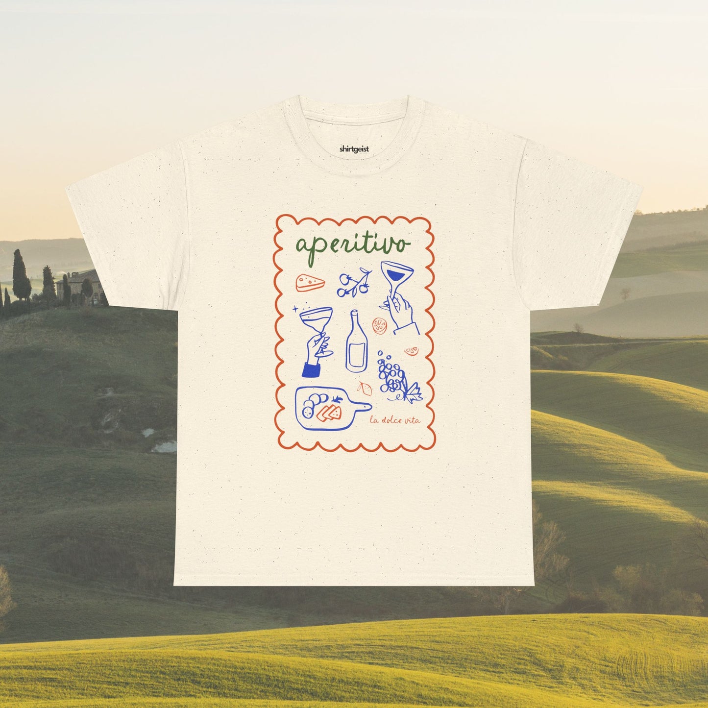 Shirtgeist Aperitivo Doodles Shirt — detail shot