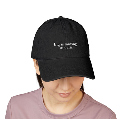 Big Is Moving to Paris Embroidered Hat