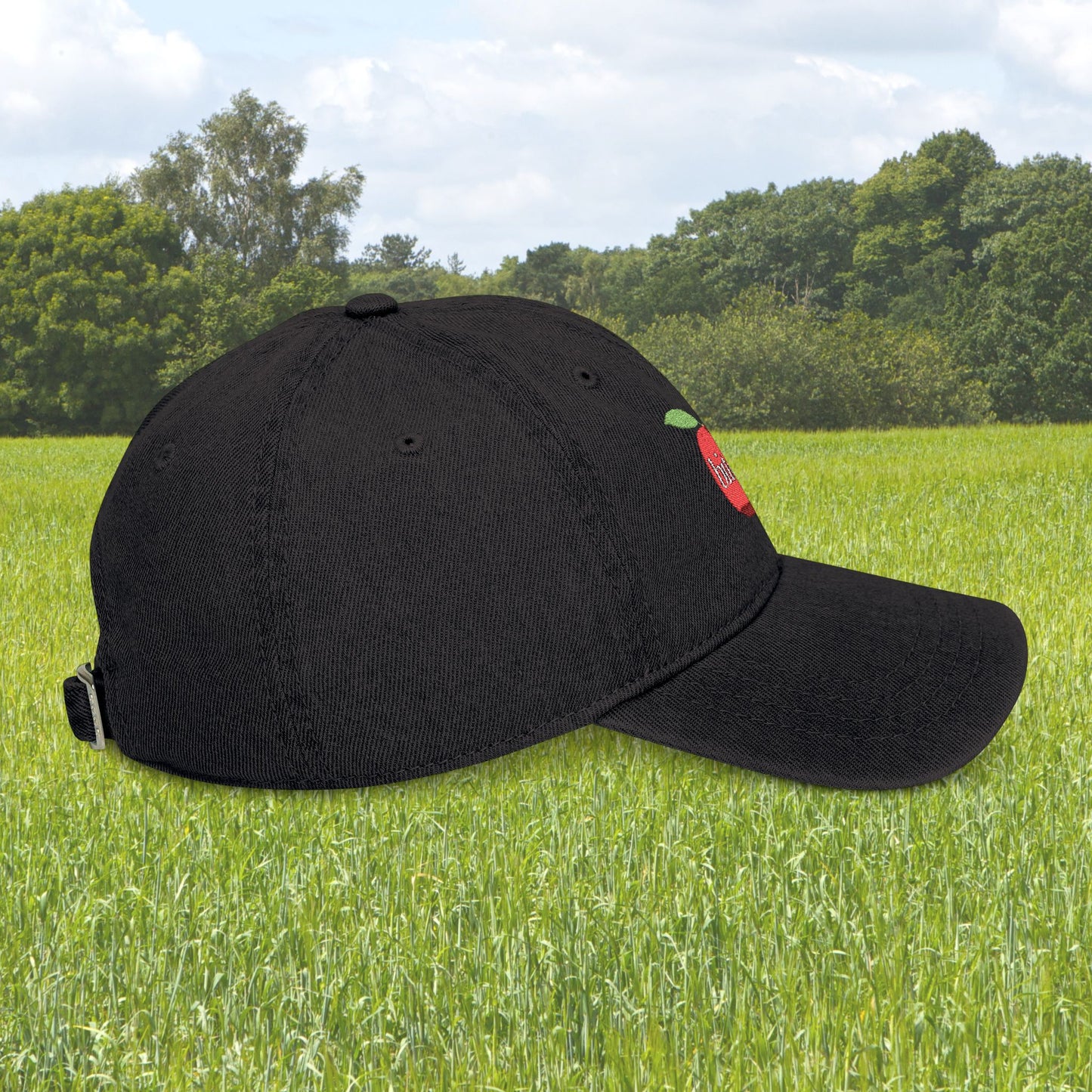 Bite Me Apple Embroidered Hat