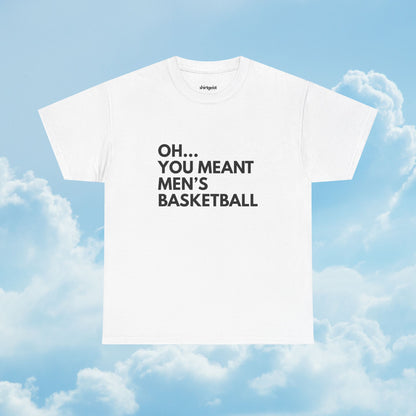 Shirtgeist Oh You Meant Men's Basketball Back Print Shirt — lifestyle photo