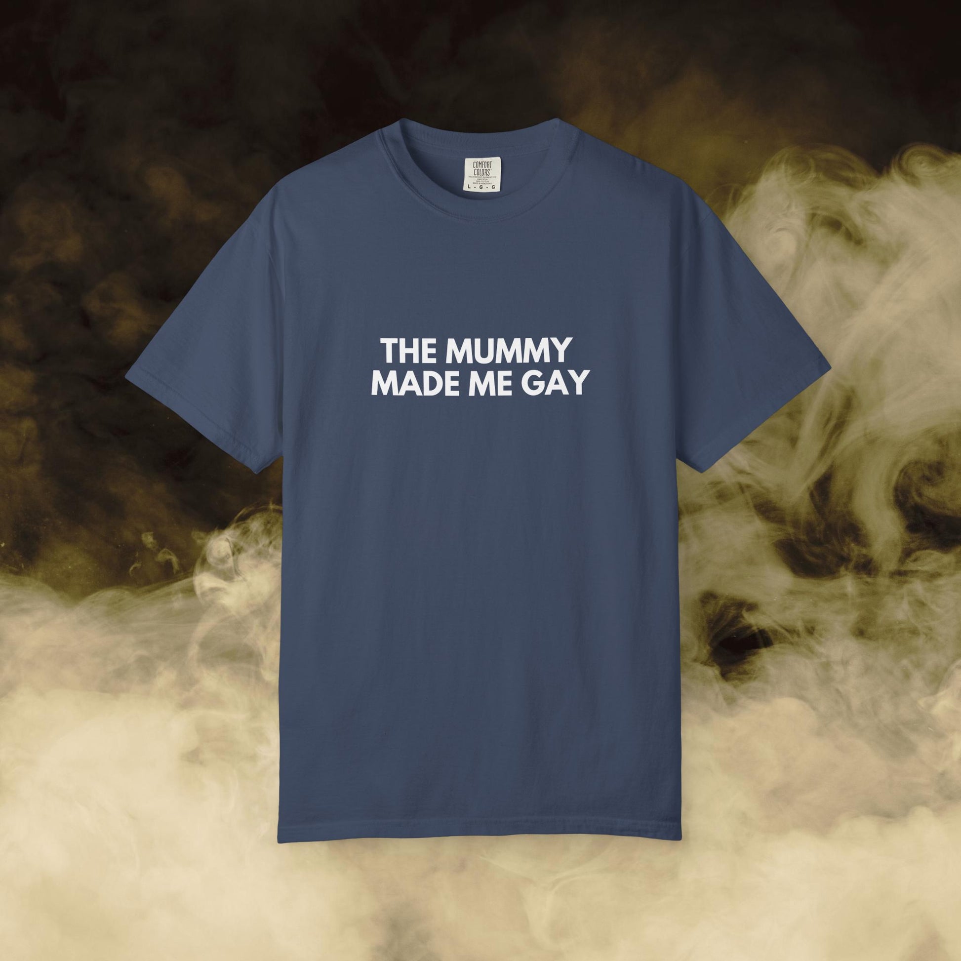 Shirtgeist The Mummy Made Me Gay Shirt — styled look