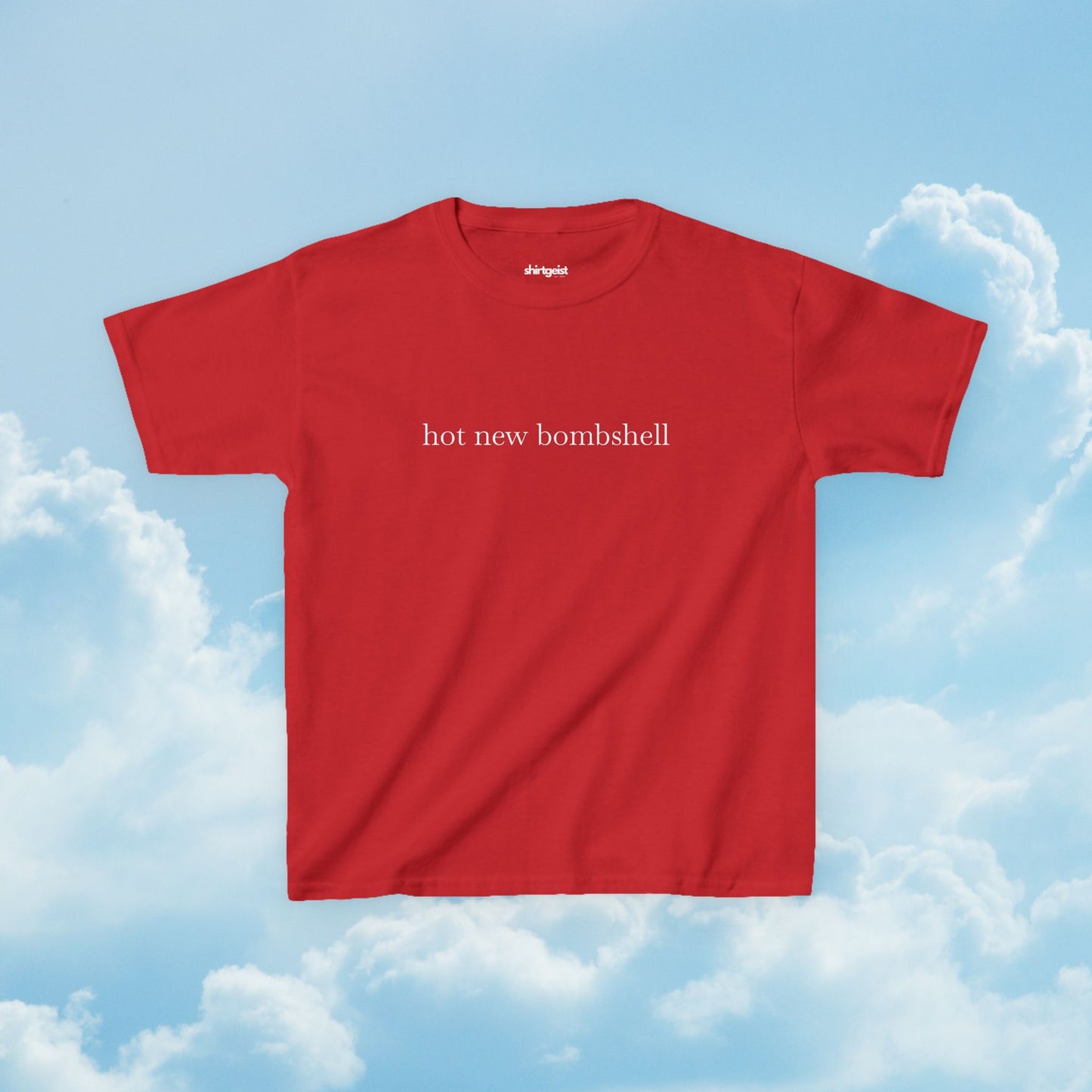 Shirtgeist Hot New Bombshell Baby Tee — styled look