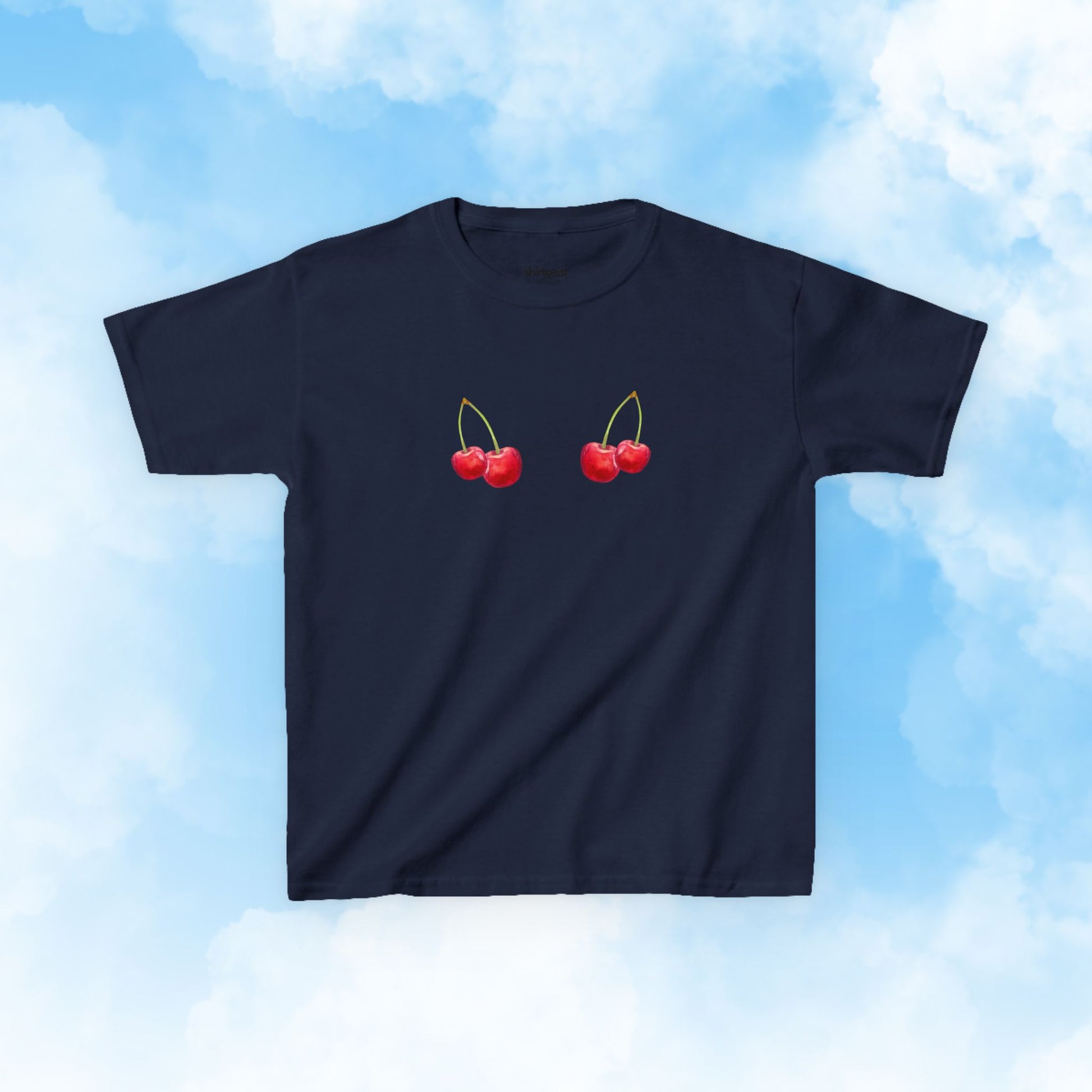 Shirtgeist Cherry Bra Baby Tee — back view