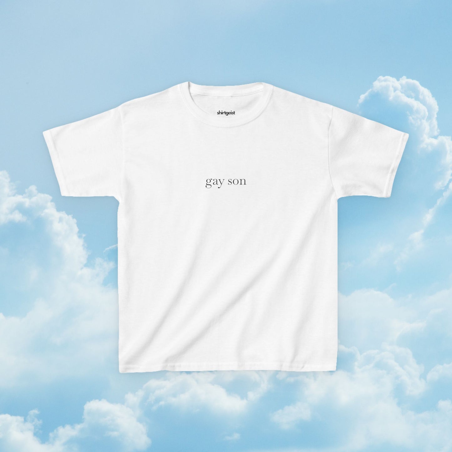 Shirtgeist Gay Son Baby Tee — lifestyle photo
