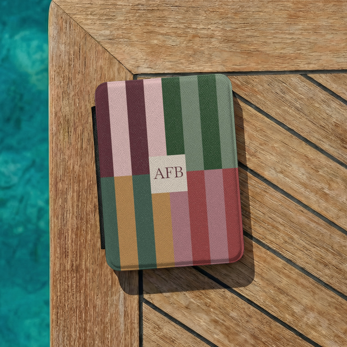 Color Block Monogram Kindle Case