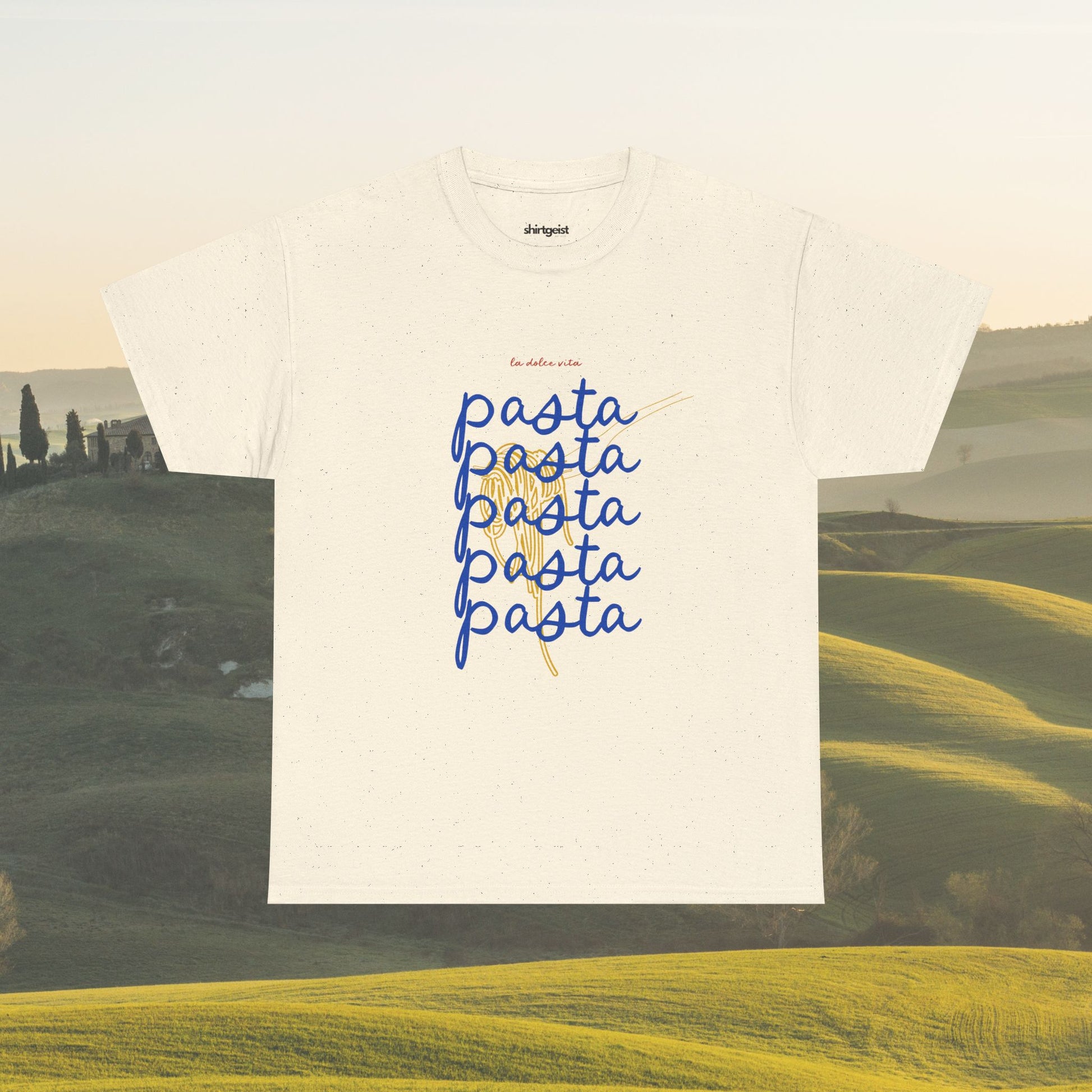 Shirtgeist Pasta Shirt — detail shot