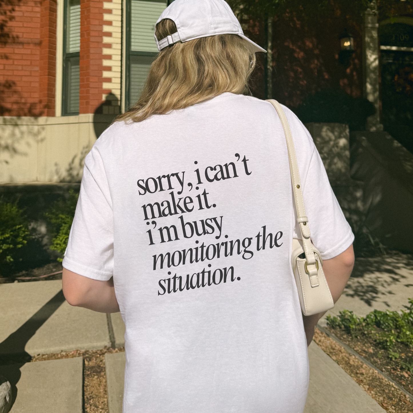 Monitoring the Situation Back Print Shirt