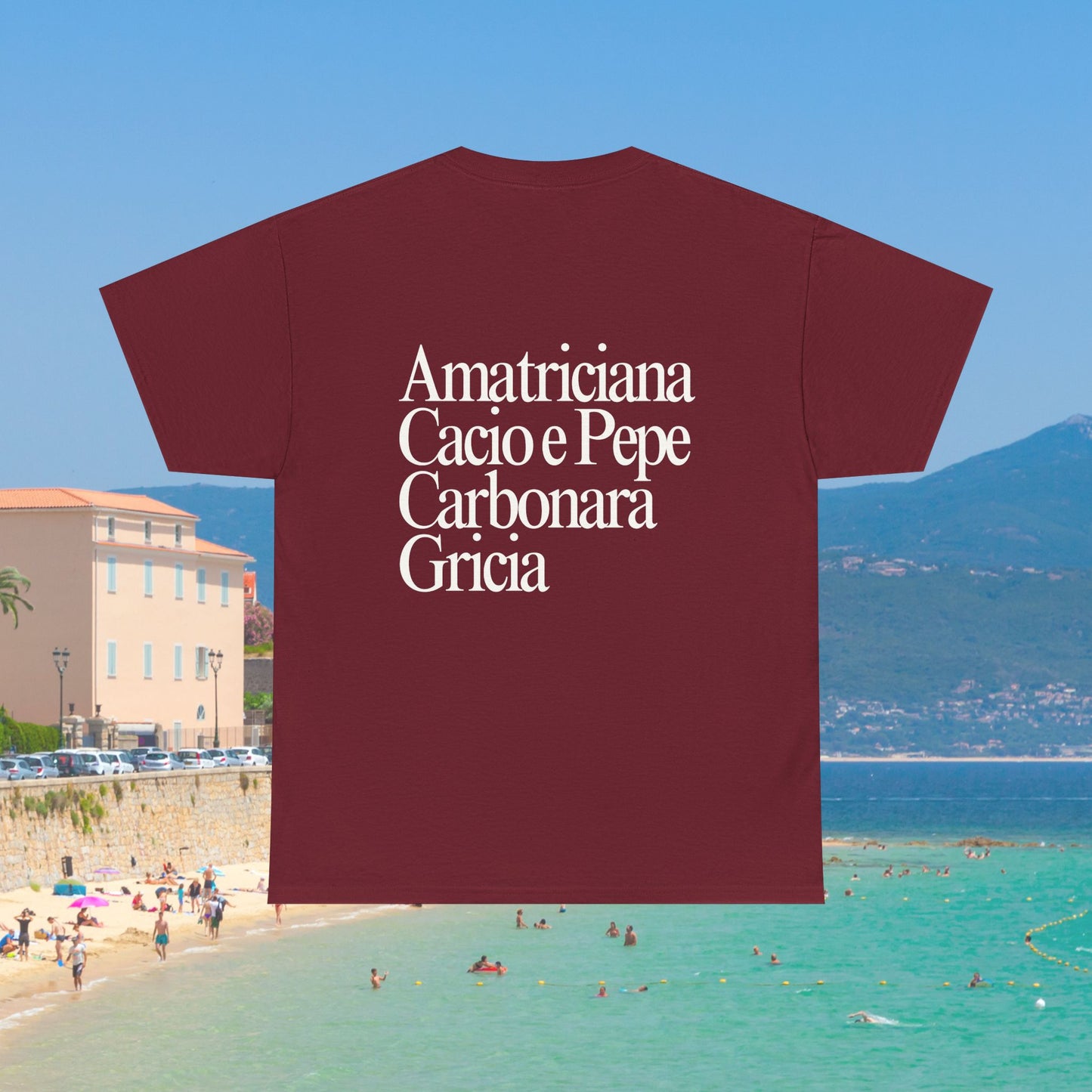 Four Pastas of Rome Back Print Shirt
