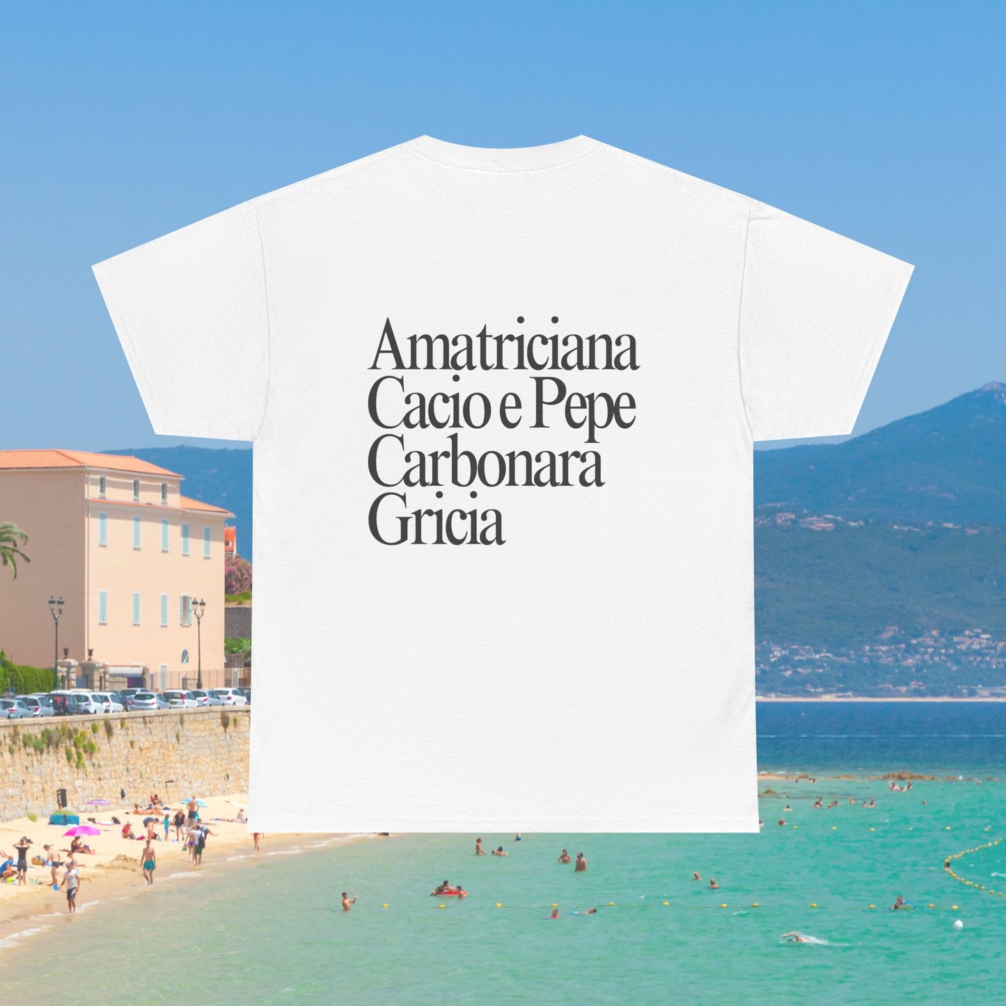 Four Pastas of Rome Back Print Shirt