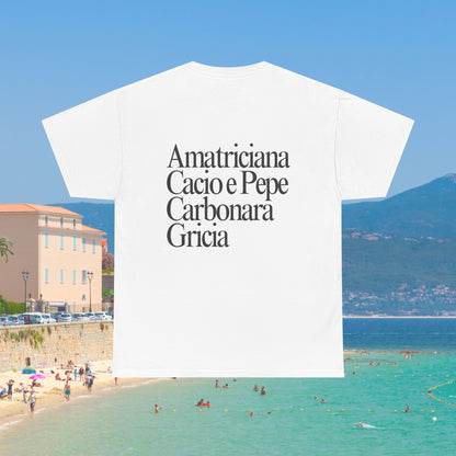 Four Pastas of Rome Back Print Shirt