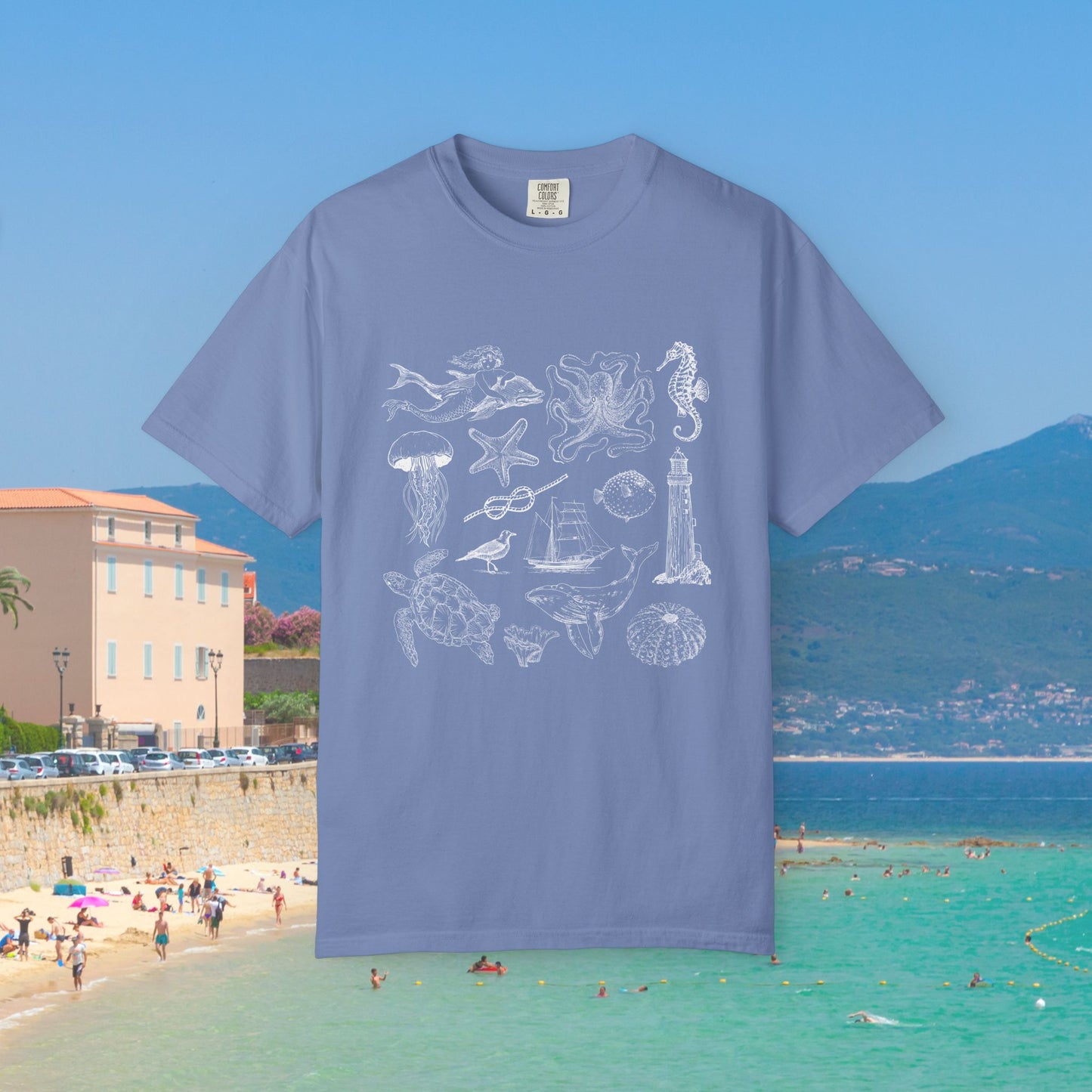 Shirtgeist Nautical Creatures Tee — size chart