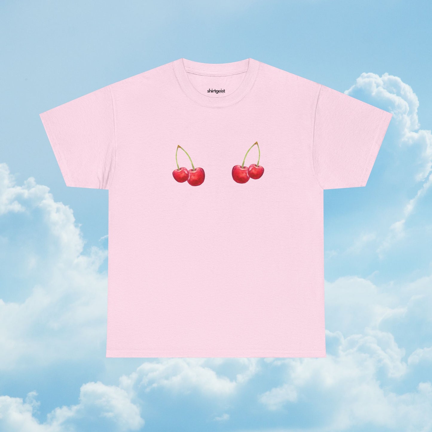 Shirtgeist Cherry Bra Shirt — flat lay