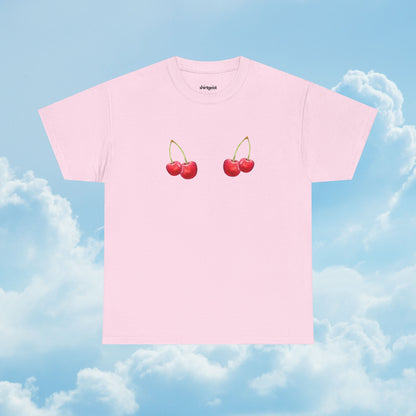 Shirtgeist Cherry Bra Shirt — flat lay