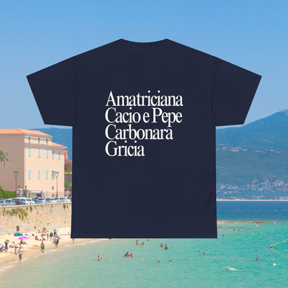 Four Pastas of Rome Back Print Shirt