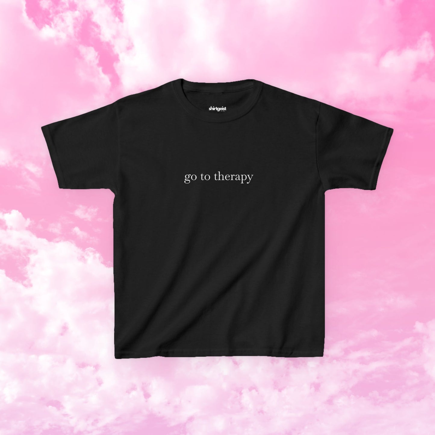 Shirtgeist Go to Therapy Baby Tee — detail shot