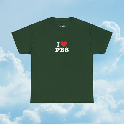 Shirtgeist I ❤️ PBS Shirt — alternate color