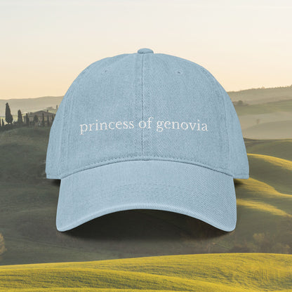 Princess of Genovia Embroidered Denim Hat