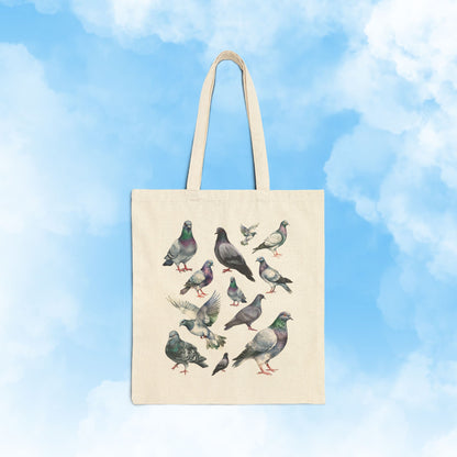 Pigeon Illustration Tote Bag