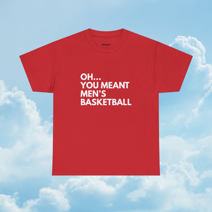 Shirtgeist Oh You Meant Men's Basketball Back Print Shirt — styled look