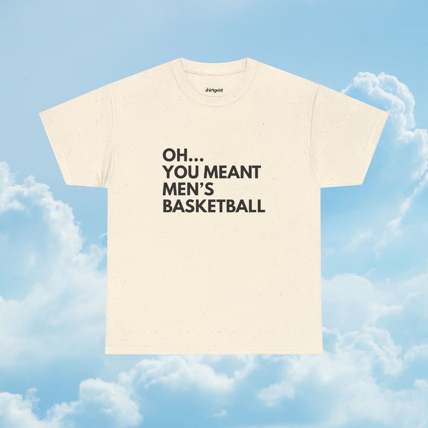 Shirtgeist Oh You Meant Men's Basketball Back Print Shirt — back view