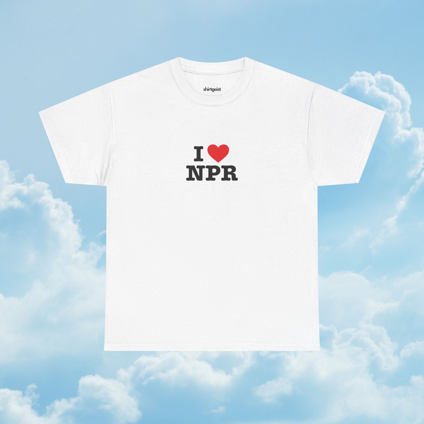 Shirtgeist I ❤️ NPR Shirt — lifestyle photo