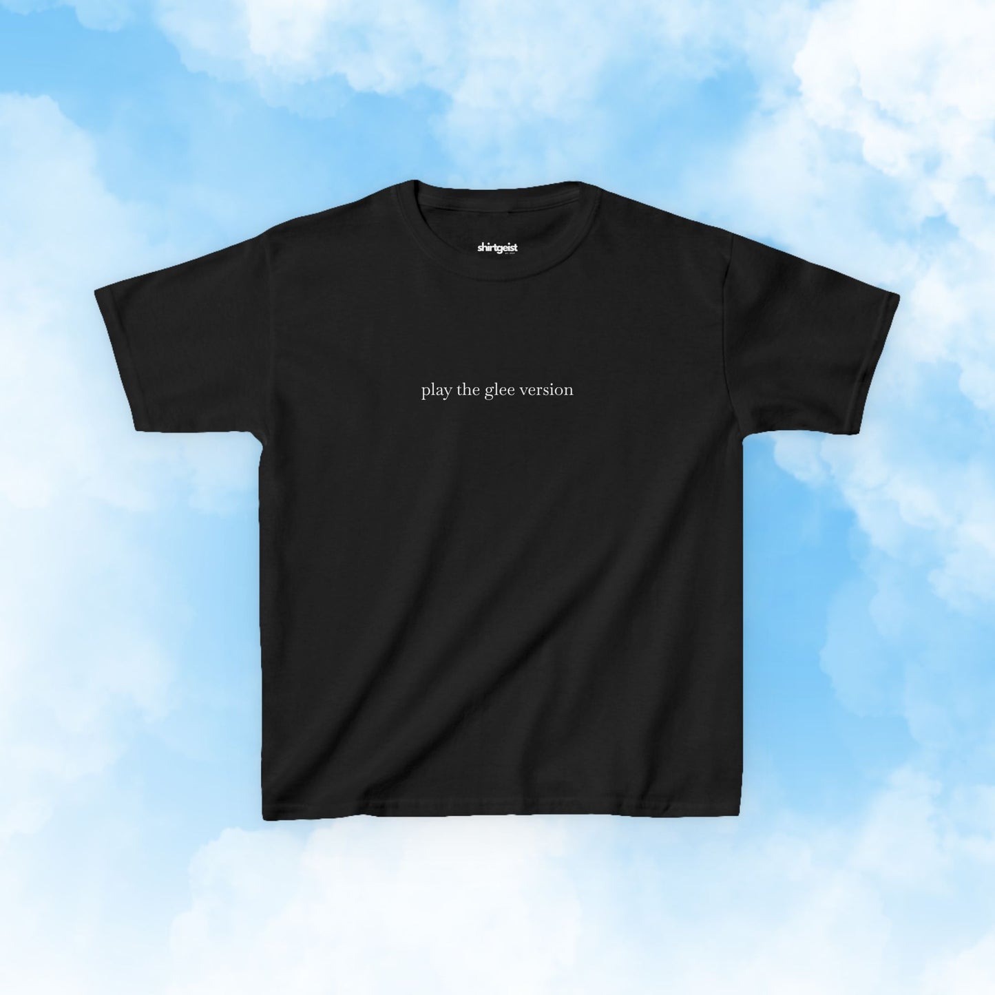 Shirtgeist Play the Glee Version Baby Tee — detail shot