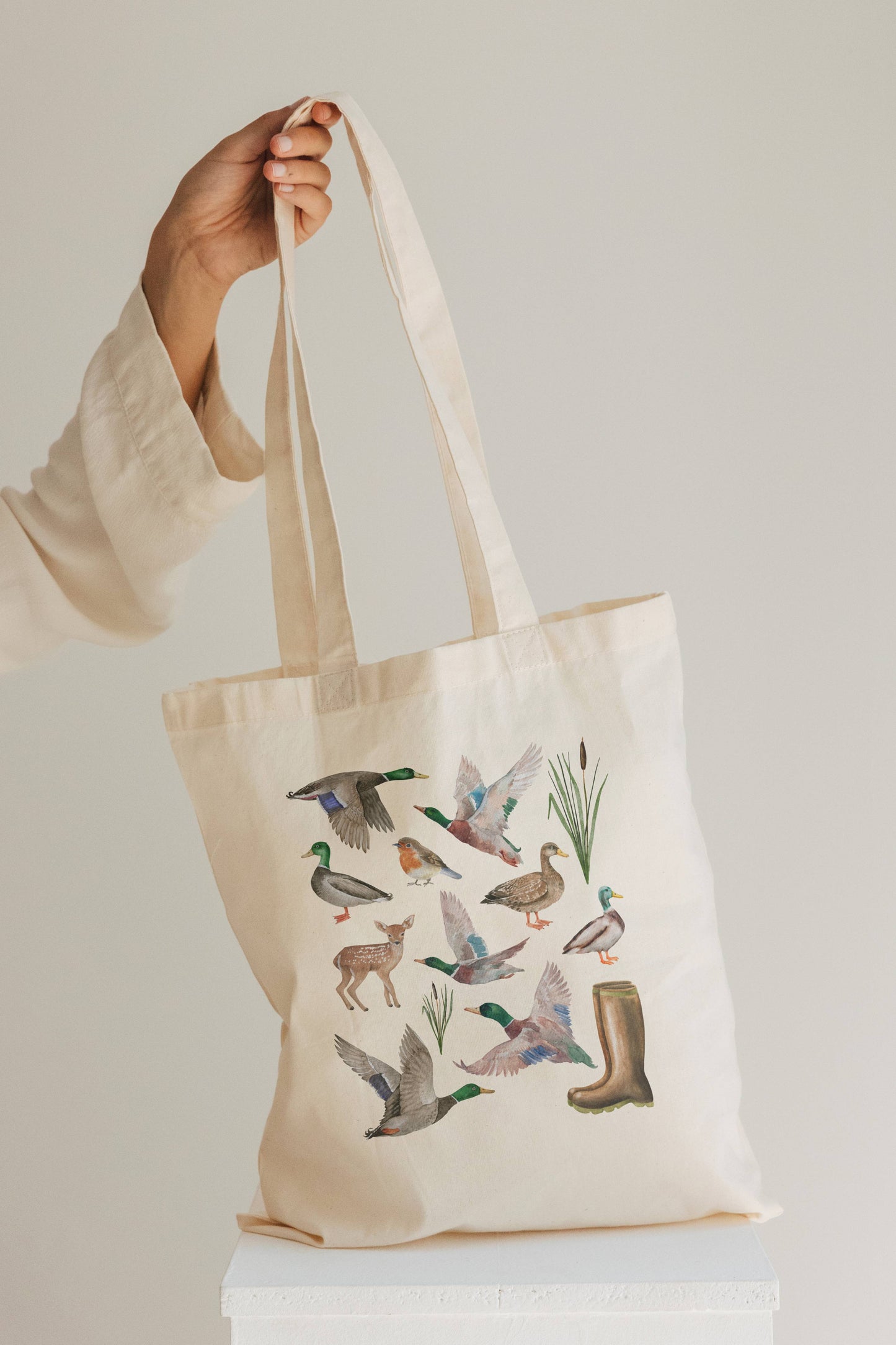 Vintage Wildlife Illustration Tote Bag