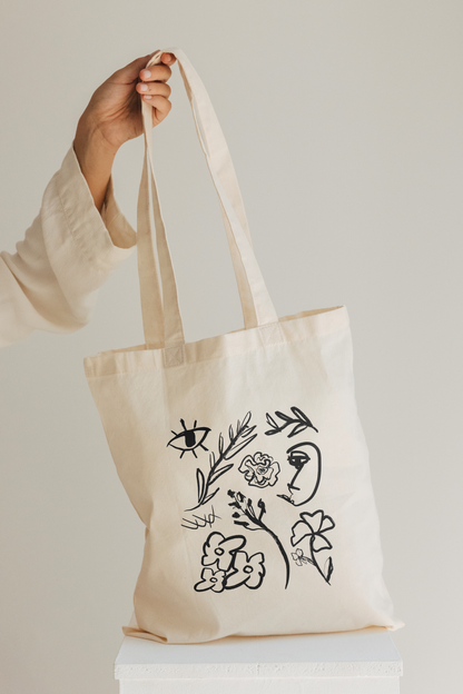 Abstract Flower Tote Bag