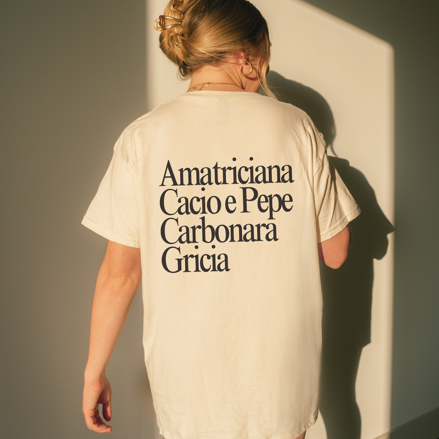 Four Pastas of Rome Back Print Shirt