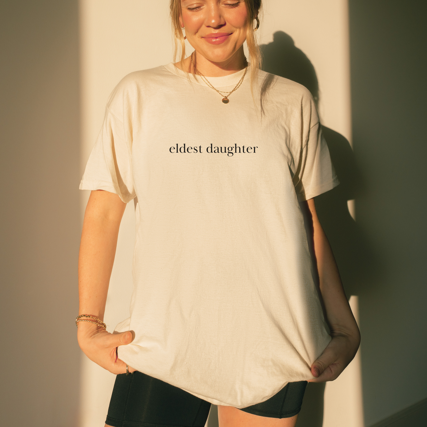Shirtgeist Eldest Daughter Shirt — front view on model