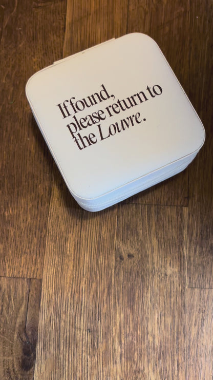 'If Found, Return to the Louvre' Jewelry Travel Case
