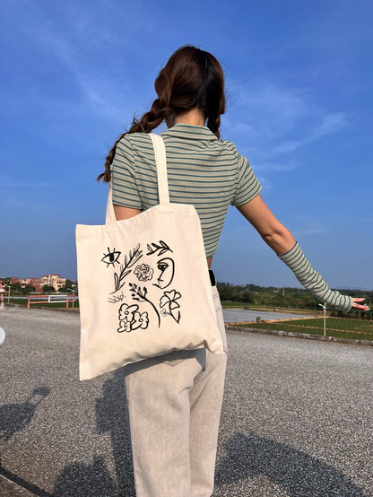 Abstract Flower Tote Bag